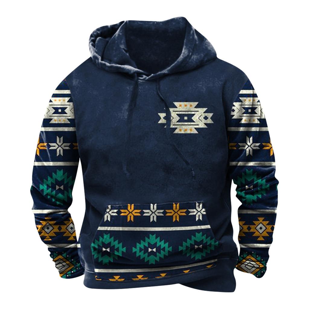 Модный свободный мужской и женский свитер с капюшоном с длинным рукавом и принтом