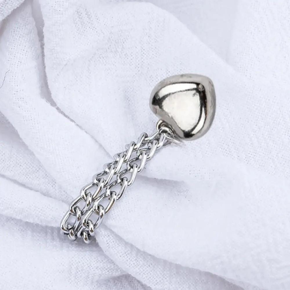 10PCS Detachable Magnetic Clothing Clip Heart-shaped Nail Free Chain Magnetic Buckle Multi-Function Metal