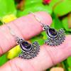 Amethyst Gemstone Handmade 925 Sterling Silver Jewelry Earring 1.58" J1g16