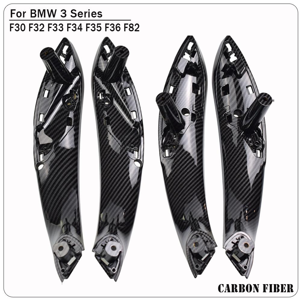Для BMW 3 4 серии F30 F80 F31 F32 F33 F34 F35 F36 2013-2018 автомобильная внутренняя дверная ручка, внешняя крышка, накладка из карбона