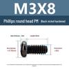 Yigu Black Nickel Carbon Steel PM Phillips Round Head Screws m2-m4 Pan Head Machine Screws for Electronics