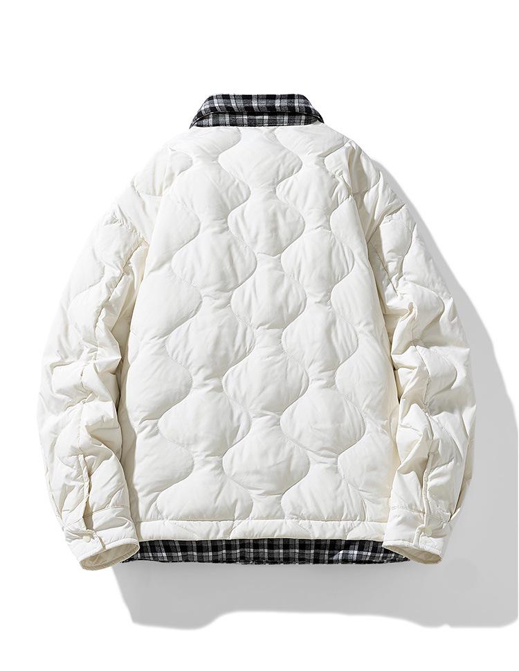 Женская и мужская утепленная короткая модная пуховая куртка с капюшоном из 85% белого утиного пуха