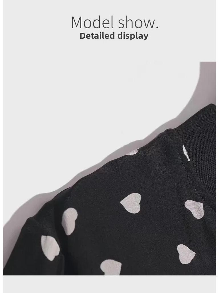 Женская бейсбольная куртка из шифона в горошек с длинным рукавом и застежкой-молнией, европейский и американский стиль, весна, лето, осень