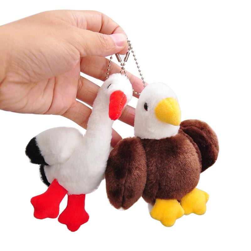 12Cm Simulated Pelican Swan Plush Toy White Headed Weng Doll Toucan Pendant Small Doll Backpack Pendant Cute Gift