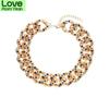 Fashion Punk Chunky Short Necklace Women Rhinestone Crystal Chain Choker Clavicle Collar Statement Necklace Jewelry Gift G93