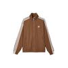 Мужская куртка Firebird Retro Sports Stand Collar с длинным рукавом в полоску, темно-коричневая, IZ2424