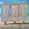 Custom Name Beach Towels Microfiber Towel Anti-Sand Quick-Drying Bath Towel Personalized For Birthday Gifts Holiday Travel Swim