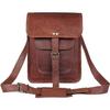 Brown Satchel Goat Leather Handmade Vintage Messenger Genuine Cross-body Bag