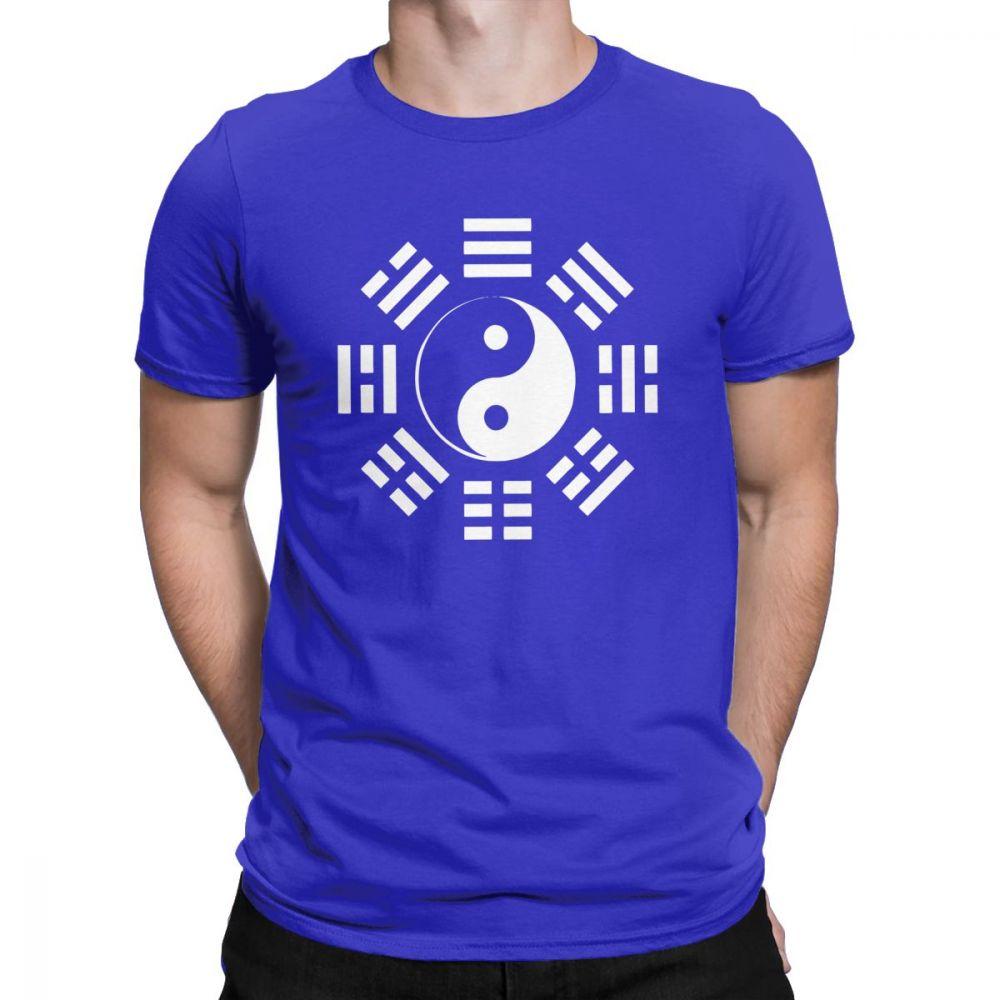 Men Yin Yang Tshirt Ching Kungfu Art Chinese T Shirt Tai Chi 100 Cotton Clothing Awesome Short Sleeve Tees Best Gift TShirt