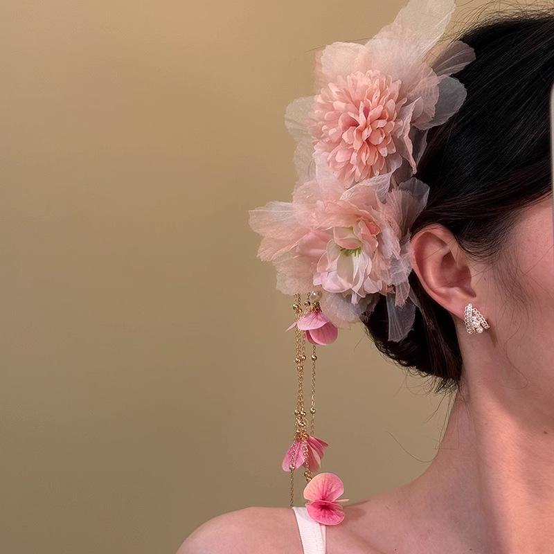 Заколка для волос в корейском стиле с бантом в горошек - Элегантная и универсальная