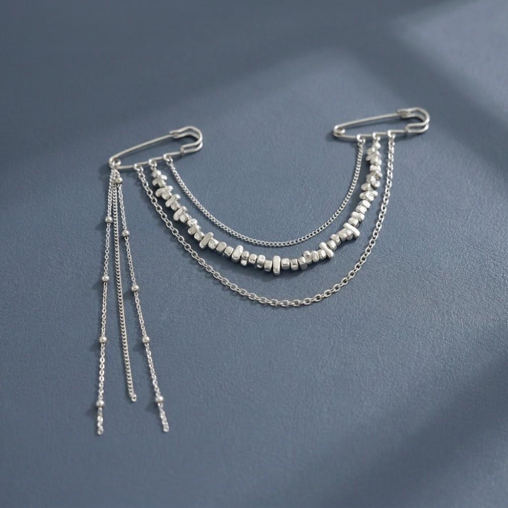 Chain Multi-Layer Brooch Clothes Accessories Hip Hop Brooch Clothes Decoration