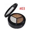 Tri-color Matte Shimmer Glitter Eye Shadow Palette Earth Color with Mirror with Brush Long-lasting Women Makeup Tools