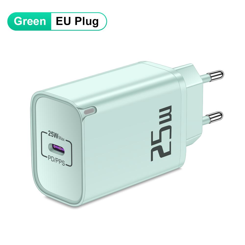 PD 25W USB C зарядное устройство быстрой зарядки Type C зарядное устройство для iPhone 16 15 Pro Phone QC 3.0 Type C быстрая зарядка для Xiaomi Huawei Samsung