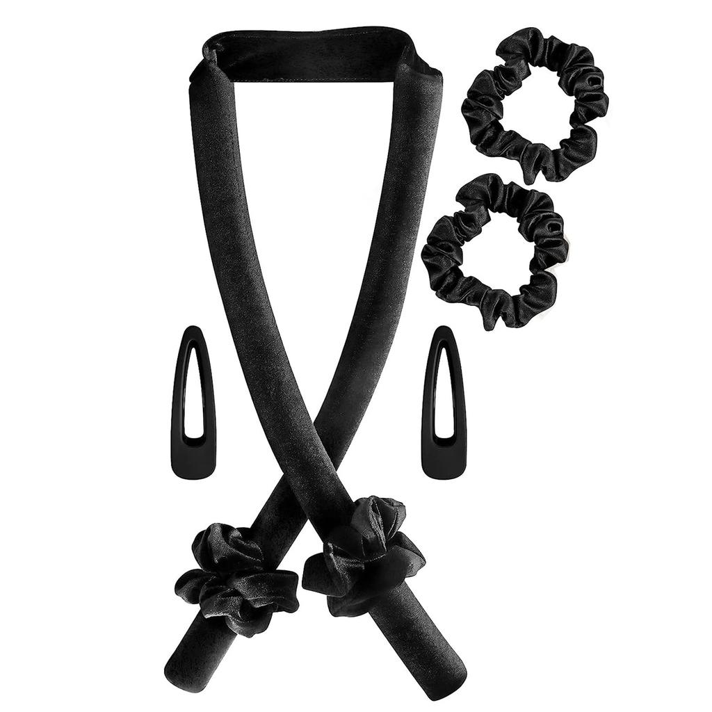 Набор для завивки волос без нагрева для длинных волос, щипцы для завивки волос без нагревания с резинками для волос, зажимами для сна на ночь