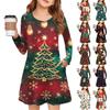 Christmas Day Girls' Long Sleeve Dress - Color Pocket Dress