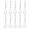 10pcs Bag Acrylic Teardrop Chandelier Pendant Hanging Beads Ceiling Lamp Decoration