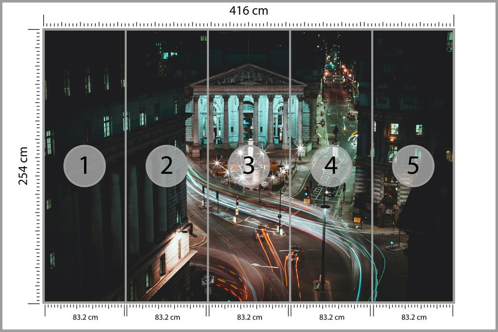 Photomural London At Night Smooth Vinyl 416x254