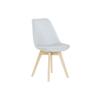 Chaise Scandinave - Hêtre - Rembourrage Polyester Bleu - 48x56x83 Cm - 1 Place