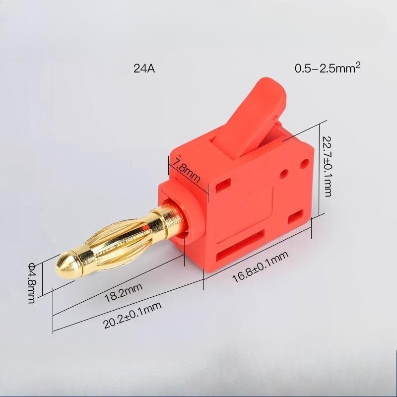 Быстроразъемные клеммы типа «банан» без пайки для аудиоразъема, музыкального динамика, быстрого подключения, позолоченные медные аксессуары, оптом