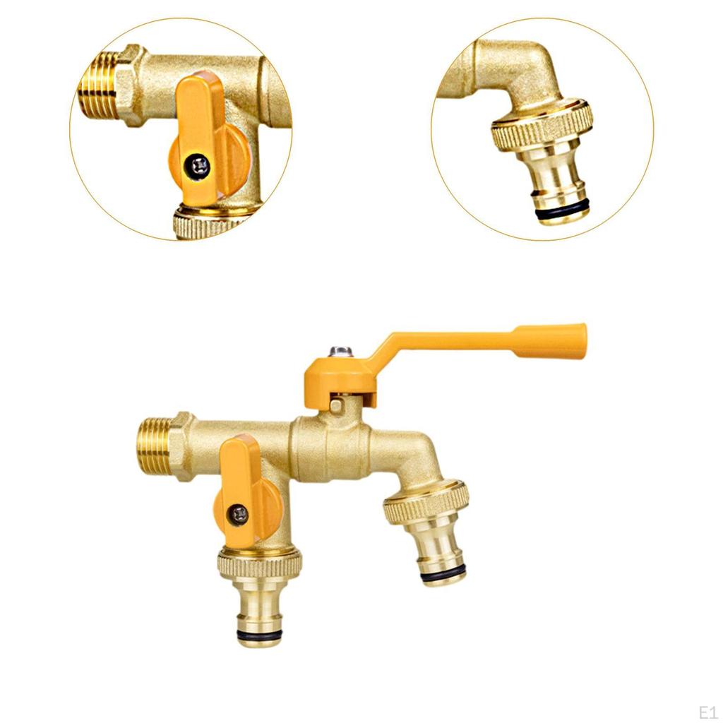 Смеситель для стиральной машины с двойным изливом, универсальный, простой в установке, медный водопроводный кран для стиральной машины