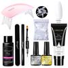 Limegirl 15ml Polygels Kit with 6W UV Led Lamp Building Gel Polish Nail Extension Slip Solution Nails Art Manicure Set