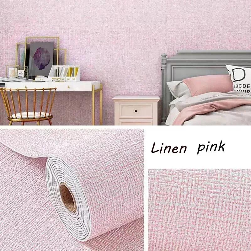 Льняные обои самоклеящиеся водонепроницаемые влагостойкие и устойчивые к плесени 3D настенные наклейки для украшения стен гостиной дома