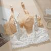 Delicate Lace Plus Size Push Up Bra Breathable Ultra-thin Lining Sponge-free Bra for Women 36-44 BC Cup Have Steel Ring