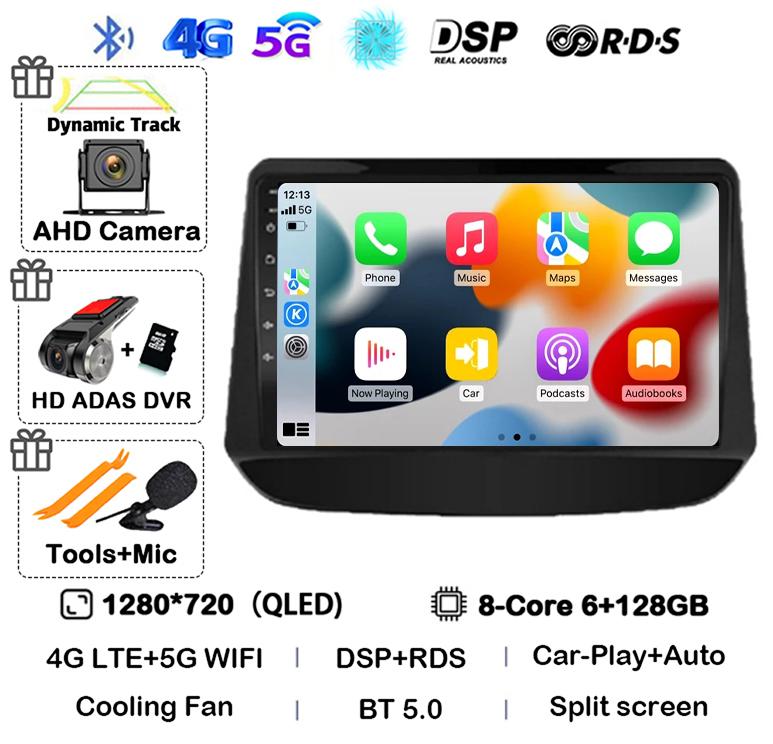 Android 14 Carplay Car Radio For Chevrolet Onix Cavalier 2020 2021-2025 Navigation GPS 4G Multimedia Player Stereo Autoradio DSP