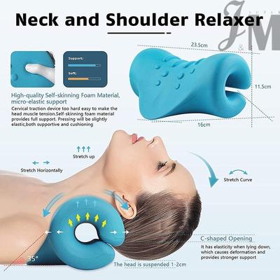 Подушка для массажа шеи J&M Эргономичная подушка для массажа шейного отдела Эргономичная подушка для вытягивания шейного отдела плеч и шеи Расслабляющее средство для облегчения боли