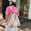 Solid Color Nylon Backpack Female Shoulder Bag Large Capacity Women's Tote Handbag