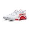 Баскетбольные кроссовки Li Ning Flashing FVV PE, удобные, универсальные, амортизирующие, нескользящие, легкие, с низким верхом, с отскоком, мужские, белые, красные, ABPU001-9