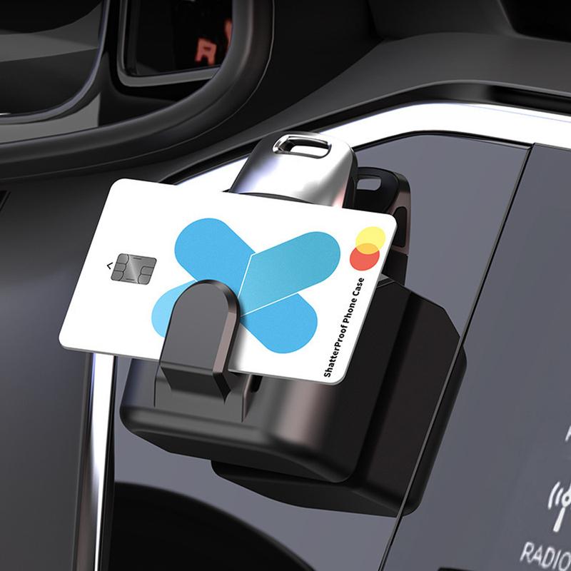 Car Key Storage Box Storage Box for Vehicle Supplies Dashboard Central Control Console Highspeed Toll Card Storage Box Card Slot