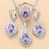 Gem Set Jewelry Pendant Earrings Necklace Ring Lady Set