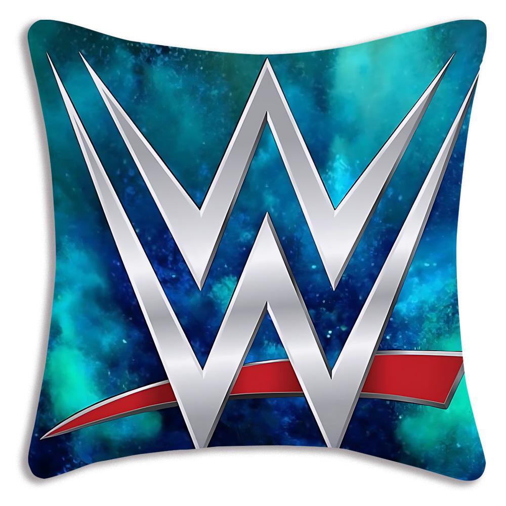 W-WWE ЛОГОТИП W-WrestleMania Наволочки Мультяшные Декоративные для Дивана Домашние Двусторонние Короткий Плюш Милый Чехол для Подушки