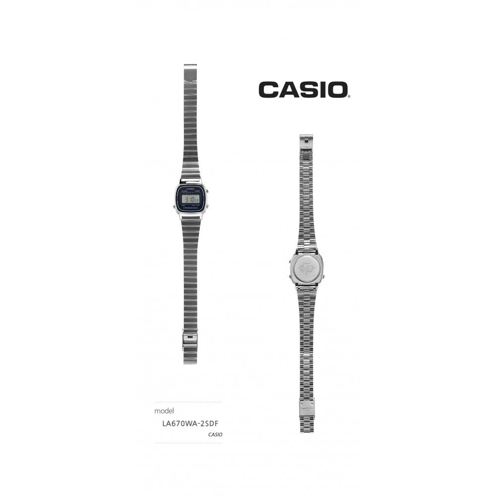CaSio La670wa 2df La670wa 2 цифровые квадратные винтажные ретро женские часы S из металла