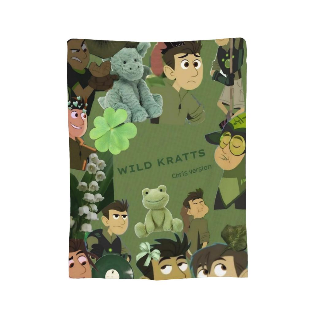 Мультяшное одеяло Wild Kratts, супермягкое, уютное, плед для дивана, 50x60 дюймов, многоразмерный покрывало