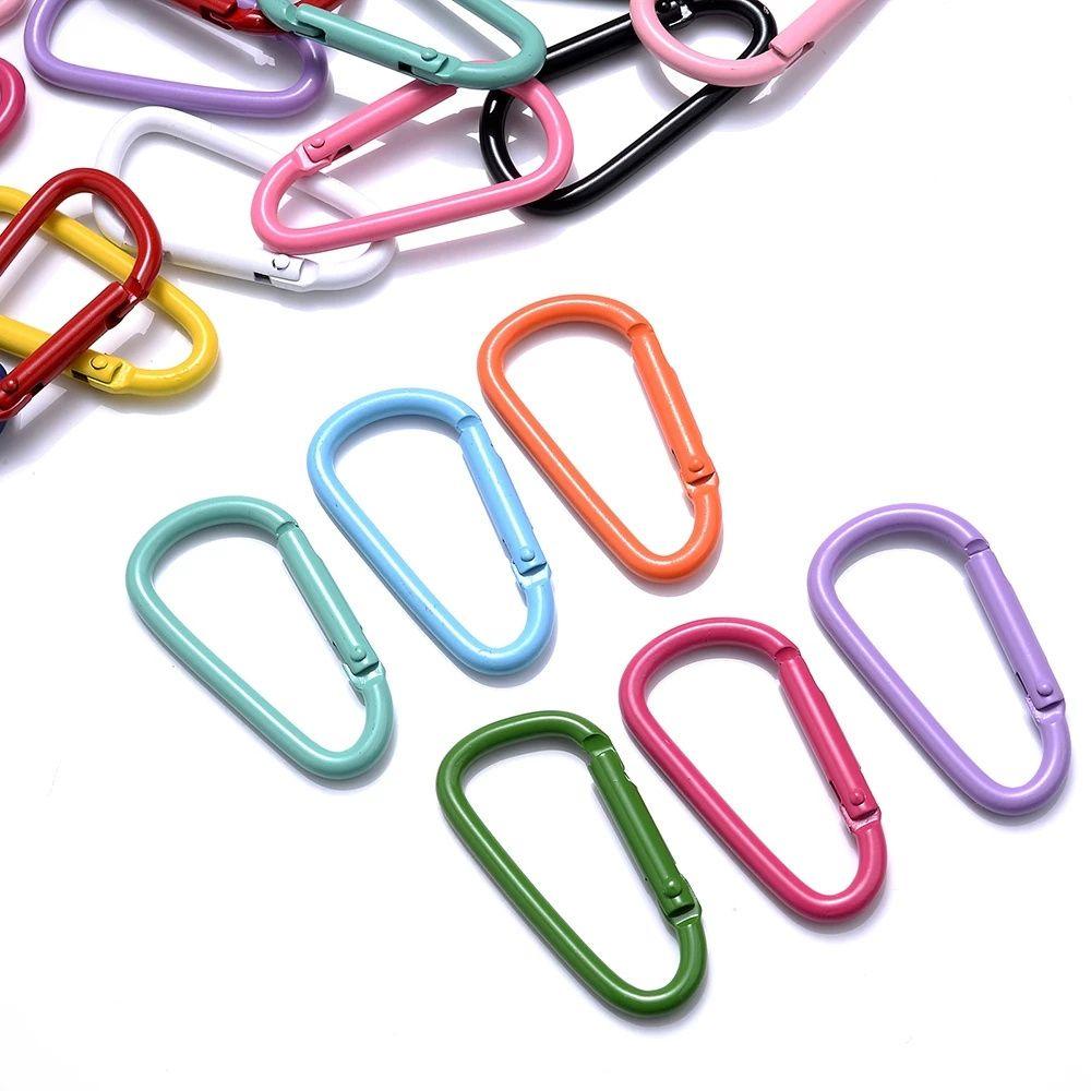 Safety Buckle Camping 45x24mm Making Jewelry Keychain Clip Carabiner Hook Key Ring D Carabiner