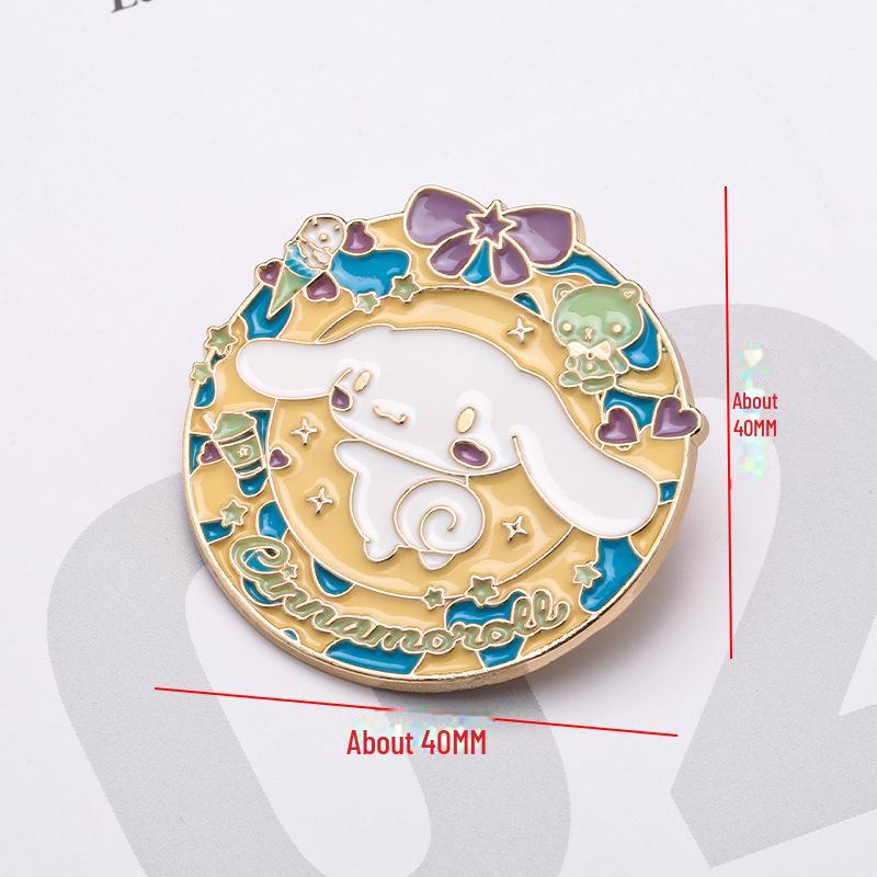 Adorable Cross-Border Cartoon Brooch for Men & Women - Trendy Metal Badge for Clothing & Bag Decoration