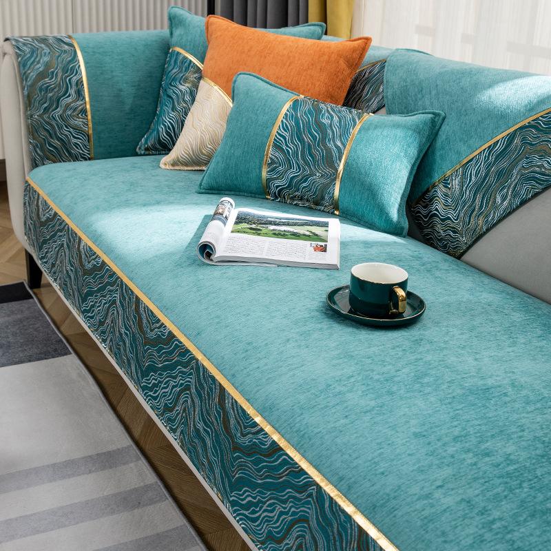 Высококачественный чехол для дивана, синельный Нескользящий чехол для дивана для гостиной, современный универсальный чехол для четырех сезонов, плед на диване