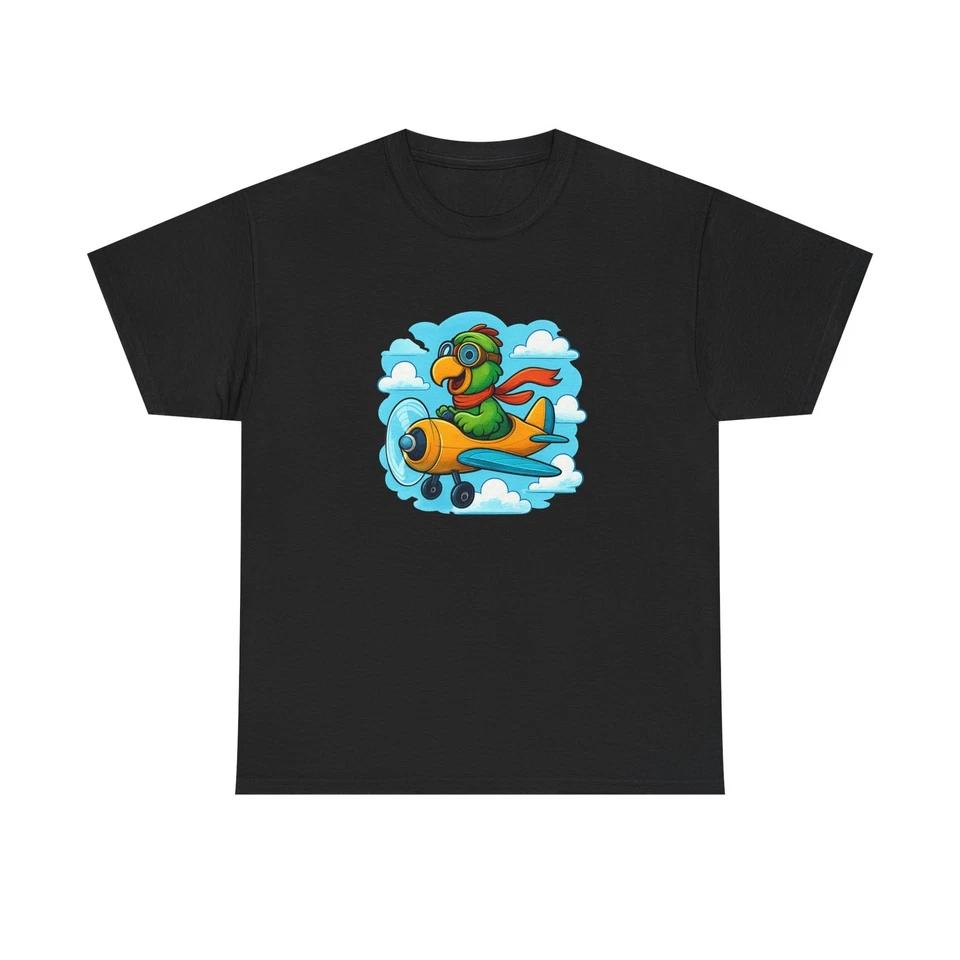 Unisex Adult T Shirt Pilot Parrot Sky Adventurer