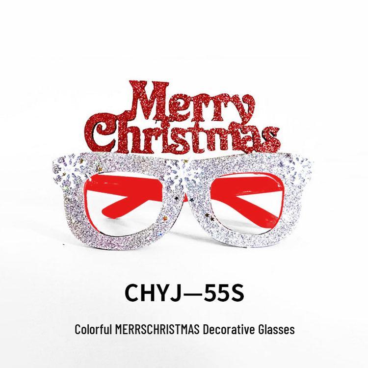 Креативные рождественские очки - Санта, Снеговик, Рога для взрослых и детей