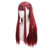 Кроваво-красная прямая челка коса длинные прямые волосы синтетический парик аниме дьявол косплей парик синтетический парик для вечеринки
