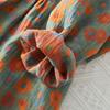 New Japanese Women's Spring and Summer Nightgown 100% Cotton Large Flower Skirt Simple Large Size Retro Home Dress