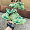 Fashion Designer Green Men's Chunky Sneakers Autumn Height Increasing Platform Shoes Men Breathable Casual Sports Sneakers Men Trainers