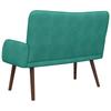 2 Seater Sofa Turquoise 115 x 61 x 87 cm Velvet (V)