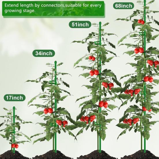 Plant Stakes with Clips Extendable Orchid Support Stake Gardening Plant