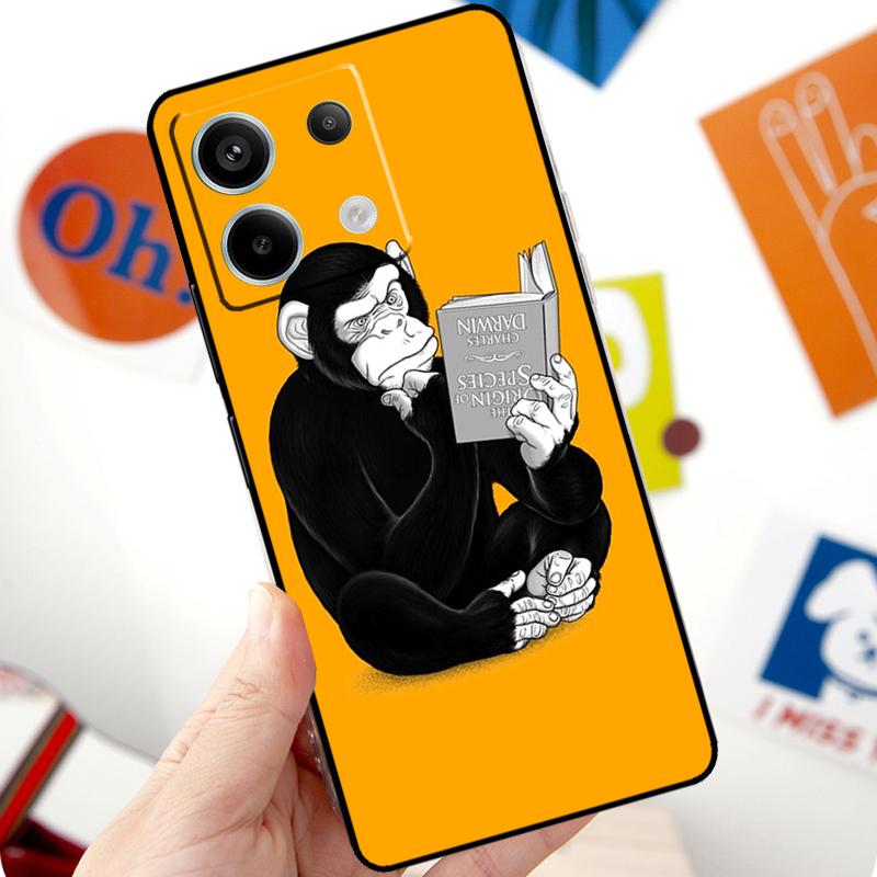 Мультяшная обезьянка Чехол Для Xiaomi Redmi Note 13 Pro 10 11 12 14 Pro 11S 12S Чехол Для Redmi 15 12C 13C 14C 10C