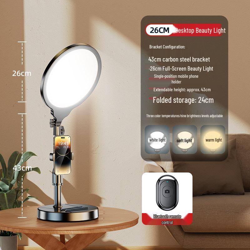 LED Photography Light: Ideal Soft Light for Streaming & Professional Indoor Use, Circular Spotlight for Flawless Beauty Shots
