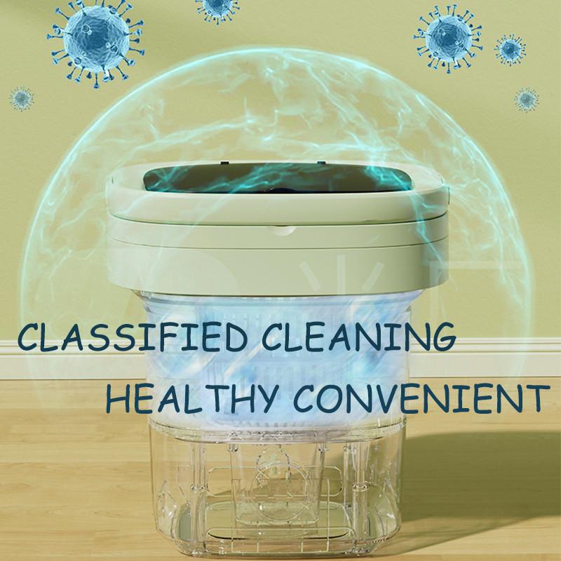 Стиральная машина 2-в-1 с отжимом 8 л, маленькая стиральная машина для одежды, бытовая складная мини-стиральная машина 31x21x21 см