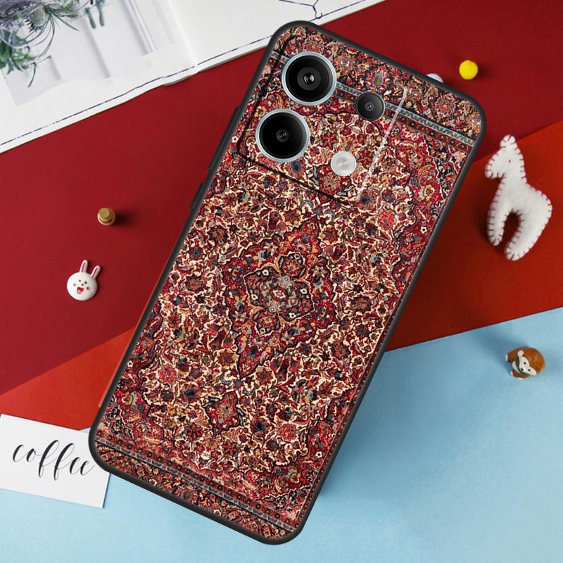 Persian Carpet Floral Pattern Case For Xiaomi Redmi Note 12 11 10 9 8 13 Pro Plus 12S 11S 10S 9S 10A 9C 10C 12C 13C Cover